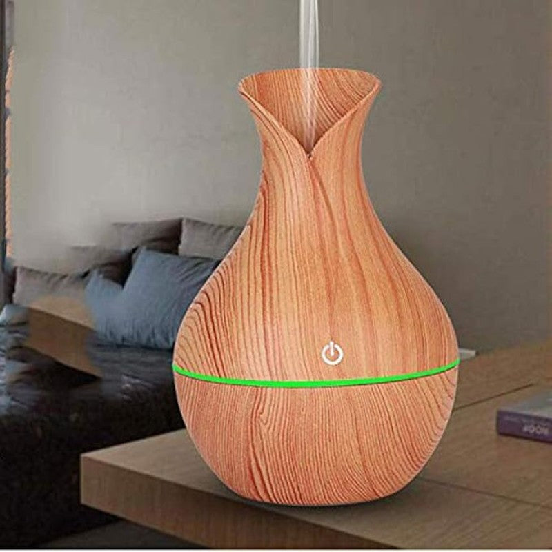 130Ml Wood Grain Aromatherapy Quiet Air Humidifier Essential Oil Diffuser Aroma Moistener