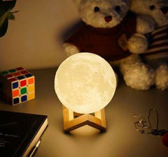 16 In 1 High Quality Led Moon Light Lamp With Stand – Mind Glowing 3d Lamp – Bedroom Led Bed Lamp Desk Lamp – Moonlight Sensation Home Decor | Led Moon Light With 15cm Size