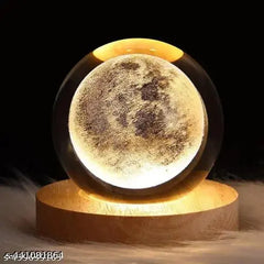 3d Crystal Ball Night Lights Glowing Galaxy Planetary Earth Moon Ball Lamp Earth For Kids Bedroom Decor