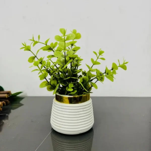 Artificial Eucalyptus Planter Tree Decoration Piece / Elevate Your Home’s Elegance With Stunning Artificial Flowers.