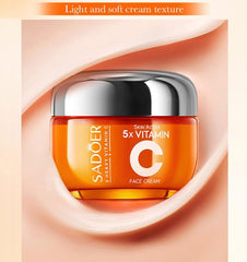 Sadoer 5 Heavy Vitamin C Skin Active Whitening Cream | Vitamin C Hydrating Face Cream – Glowing & Repairing Moisturizer For Fine Lines, Wrinkles & Uneven Skin Tone | Whitening Cream